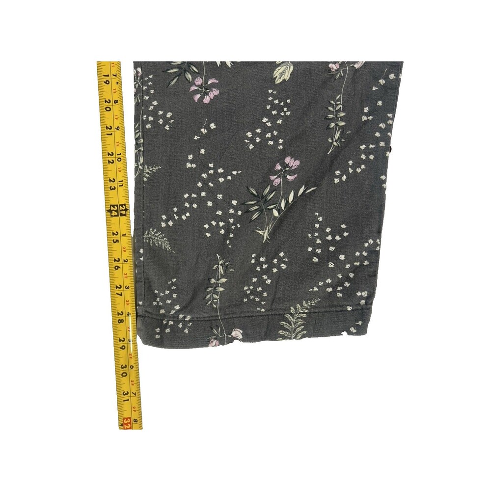 Gap Body Womens Pajama Lounge Pants Gray & White Floral 100% Cotton Medium - Picture 5 of 13